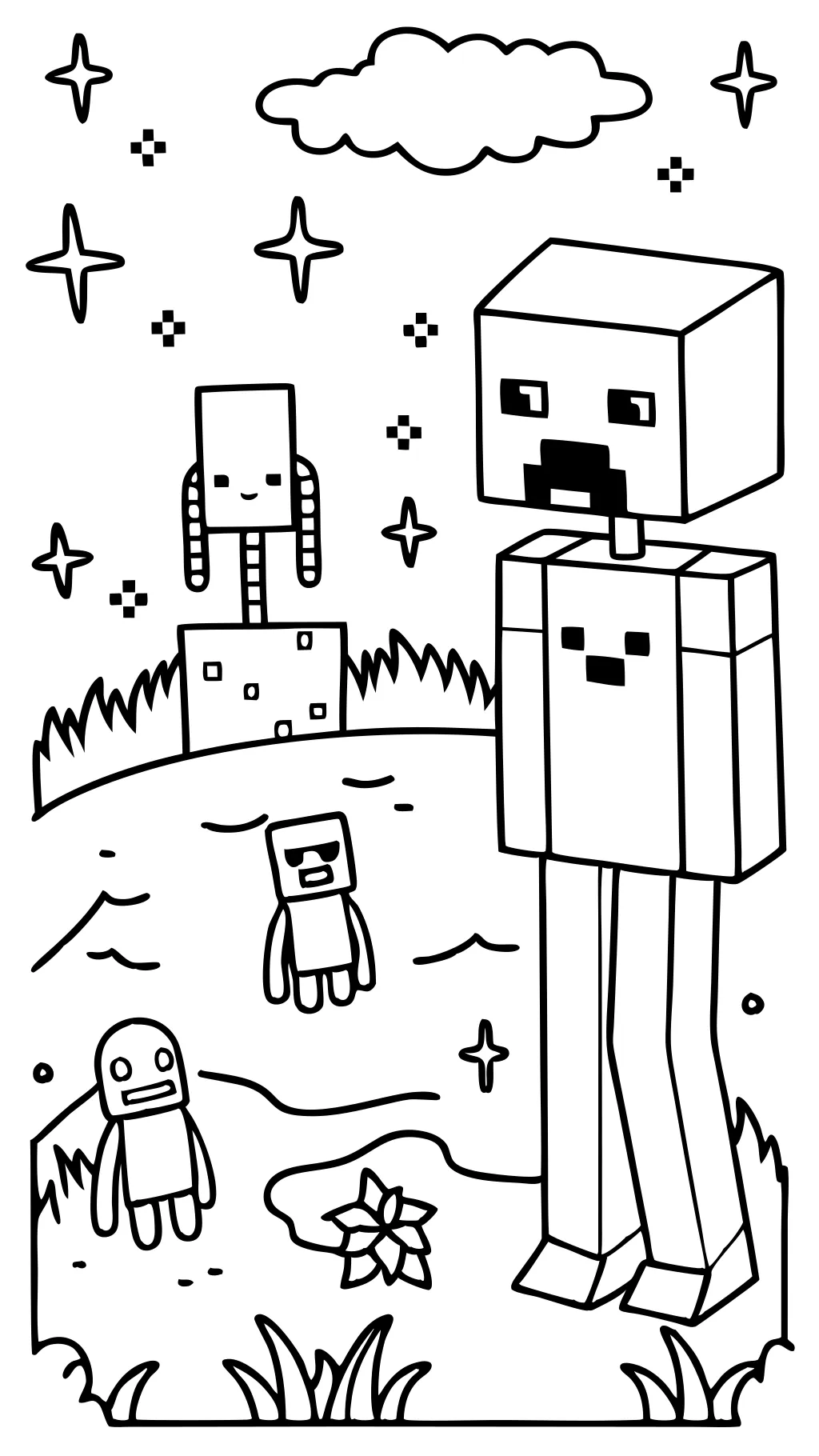 enderman coloring pages